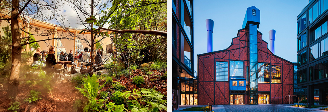 기후 문제를 정치·경제·과학·문화적 논의를 연결한 Climate Culture Pavilion(Graz, Austria, 2021), 1904년의 오래된 발전소를 문화공간으로 개조한 Elektrownia Powile(Warsaw, Poland, 2021) ⓒNEB Prize