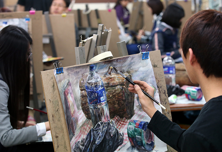 미술대학 실기시험을 준비 중인 학생들 Ⓒ인천일보